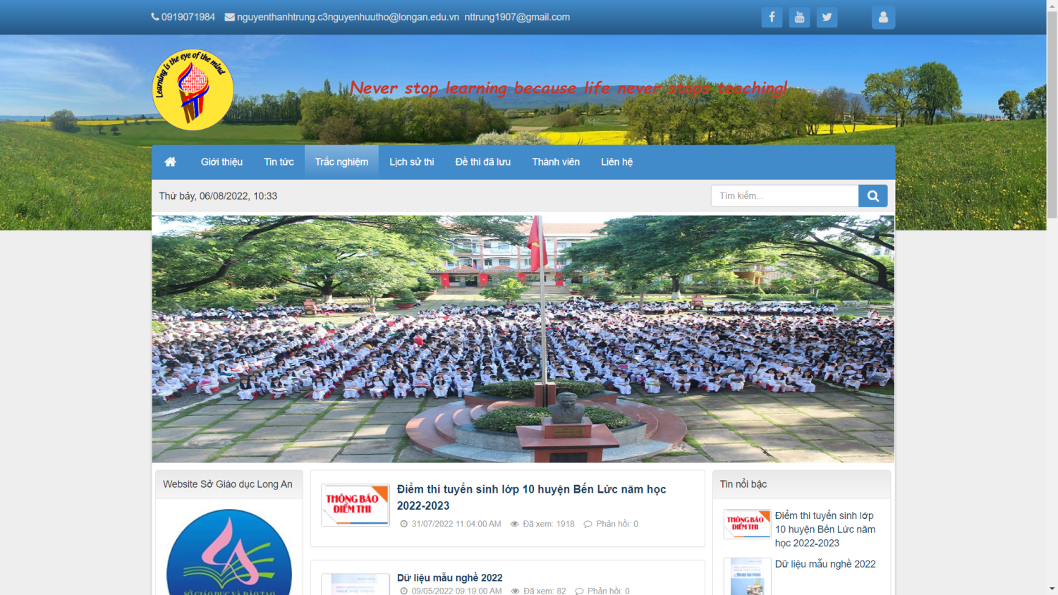 Website thi trắc nghiệm nghề có địa chỉ tại nguyenthanhtrung edu vn